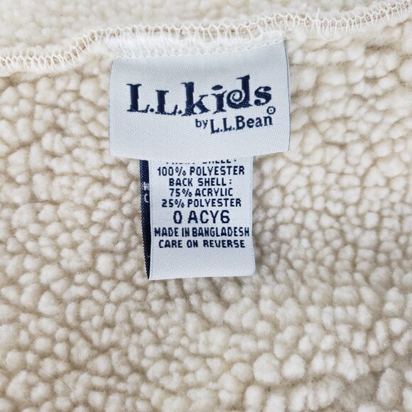 LL Bean Infant Bunting Sack 0-3 Mo Ivory Ultrasuede Sherpa Hi Pile Fleece Lined - Picture 4 of 6